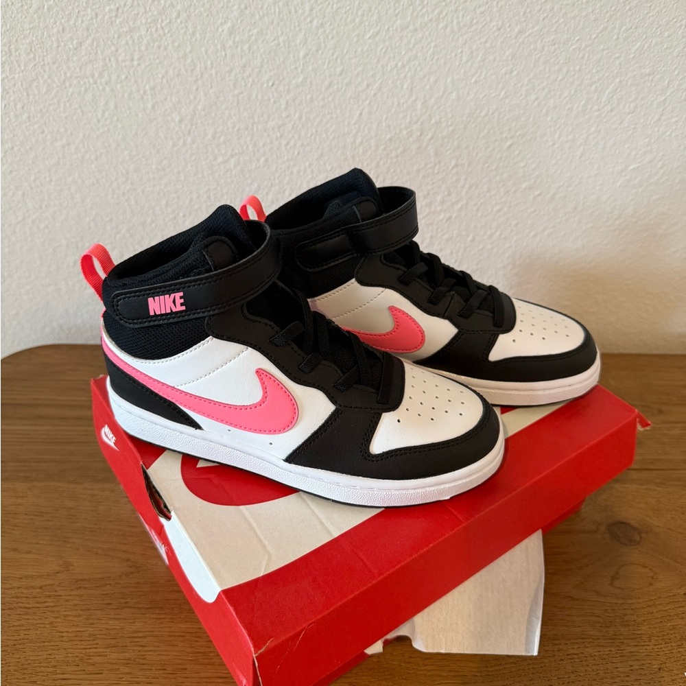 Nike Black and Pink High-Tops